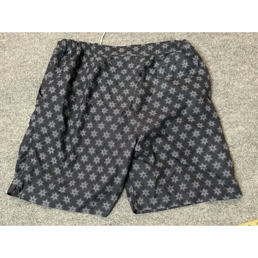 Peter Millar Swim Trunks Mens XL Blue Geometric Print Elastic Waist Mesh Lined